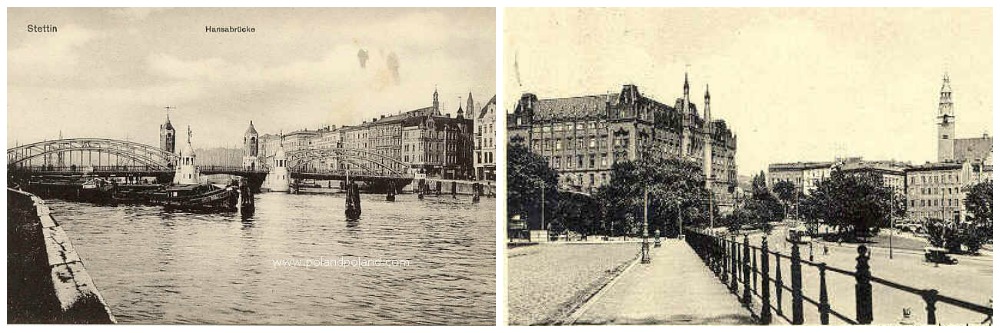 Two views of Stettin circa 1920